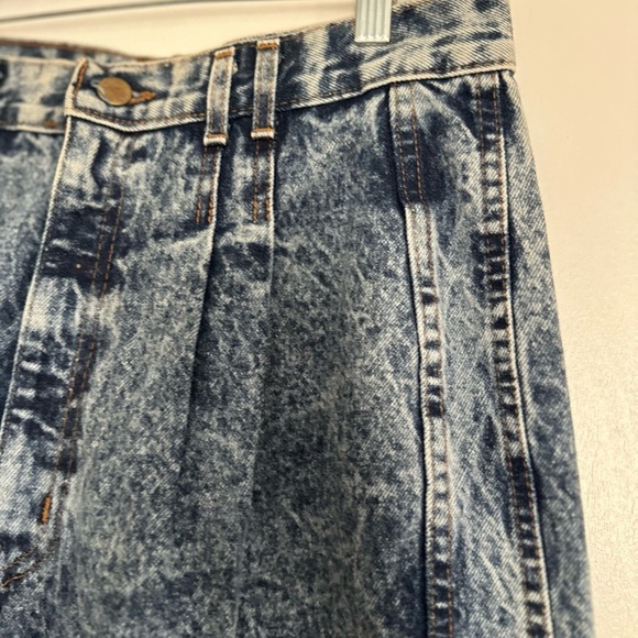 NWT VTG 80s Mom Jeans Chic Sz:15 Tall JR Acid Wash Denim High Waisted Pleated. - Picture 9 of 12